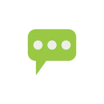 Message and speech bubbles flat icon, Modern sign Stock Illustration