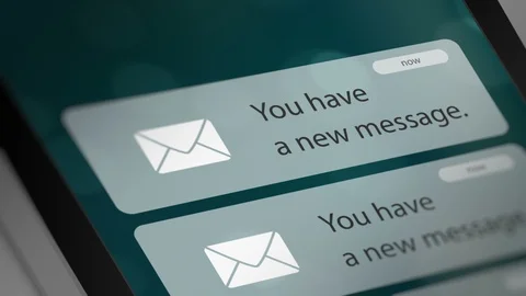 Message App Icon with Notifications on Smart Phone Screen Stock-Footage 116810028