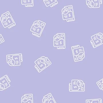 Message approved payment line seamless pattern Stock Illustration