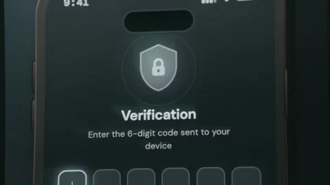 Message asking to enter a 6-digit verification code Stock Footage 333831078