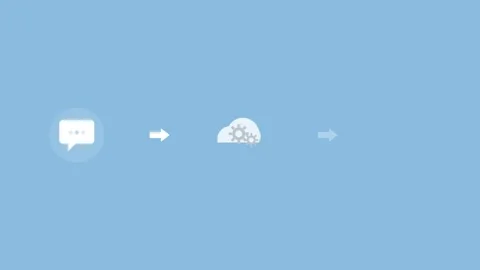 Message Automation Workflow with Cloud and Checkmark - Sky 스톡 동영상 341489421