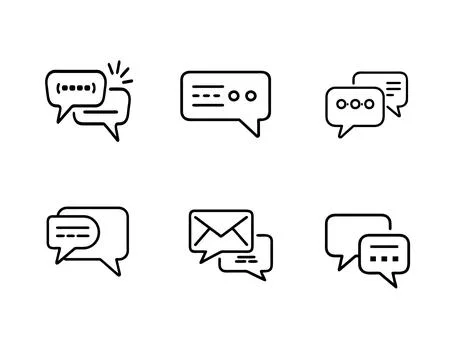 Message bar icon set Stock Illustration