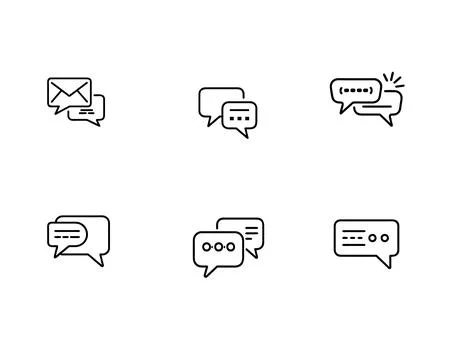 Message bar icon set Stock Illustration