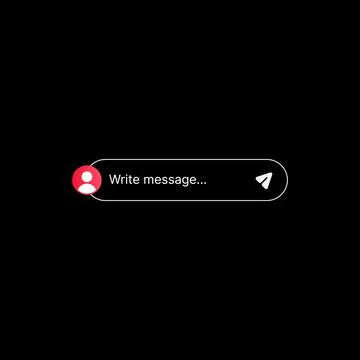 Message Bar Illustration UI Concept on Black Background. Social Media. Editable Stock Illustration