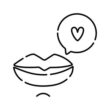 Message black line icon Stock Illustration