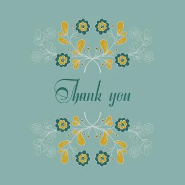 Message With Blue Flowers Stock Illustration