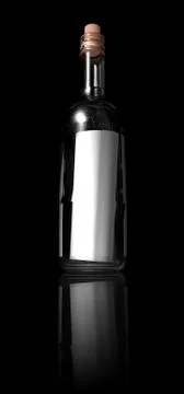 Message in a bottle  - 3d illustration Stock Illustration