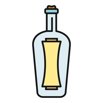 Message in a bottle communicating help delivering hope Ilustración de archivo