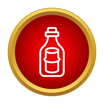 Message in bottle flat vector icon illustration Stock Illustration