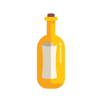 Message in a bottle floating on the ocean waves of time Stockillustratie