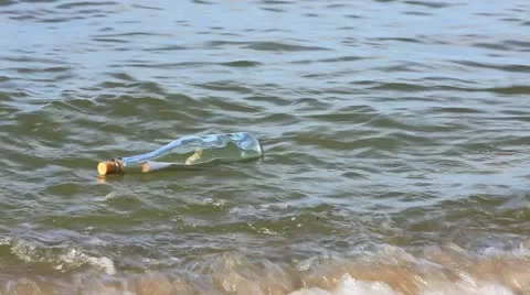 Message in a bottle Stock Footage 10889888