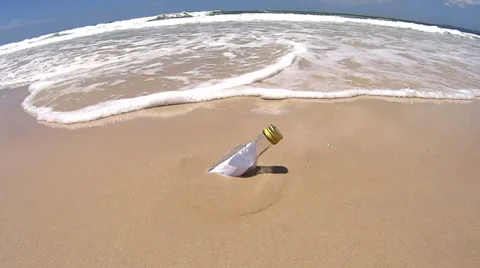 Message In A Bottle 스톡 동영상 35094411