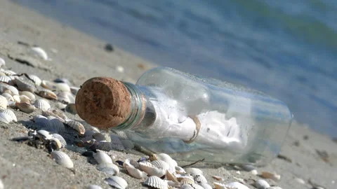 Message in a bottle Stock Footage 200354353