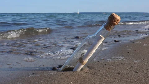 Message in a bottle Stock Footage 200840174