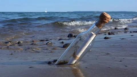 Message in a bottle Stock Footage 200867532