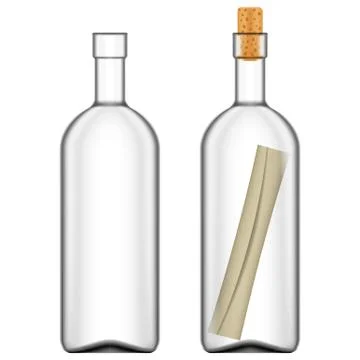 Message in bottle Stock Illustration