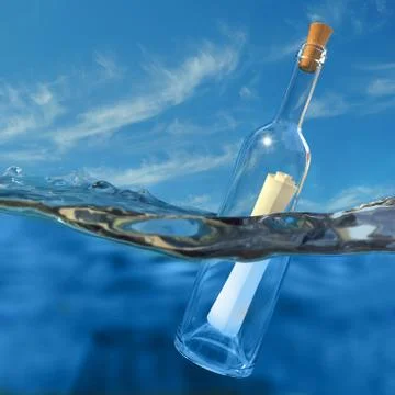 Message in a bottle Stock Illustration