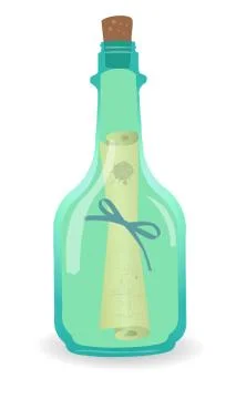Message in the bottle Stock Illustration
