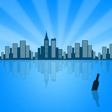 Message in a bottle Stock Illustration