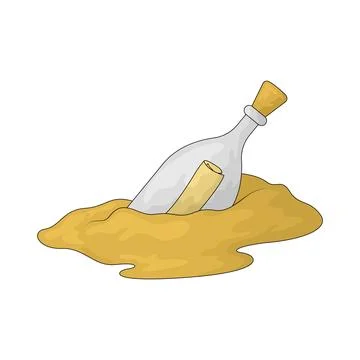 Message in a Bottle illustration 스톡 일러스트