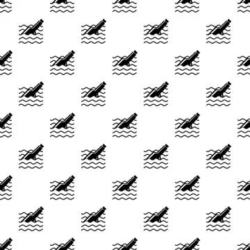 Message in bottle pattern vector seamless Stock Illustration