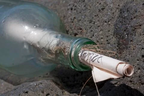 Message in the bottle Foto stock