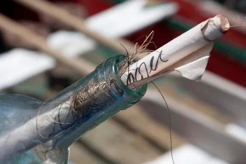 Message in the bottle Foto stock