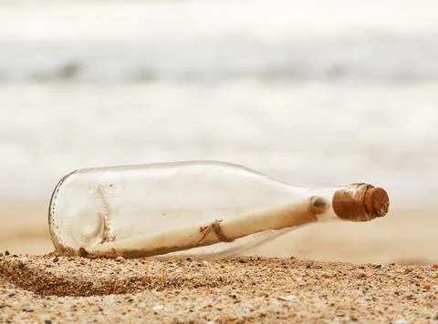 Message in a bottle Stock Photos
