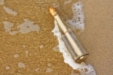 Message in a bottle Stock Photos