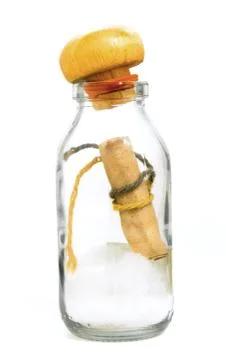 Message in a bottle Stock Photos