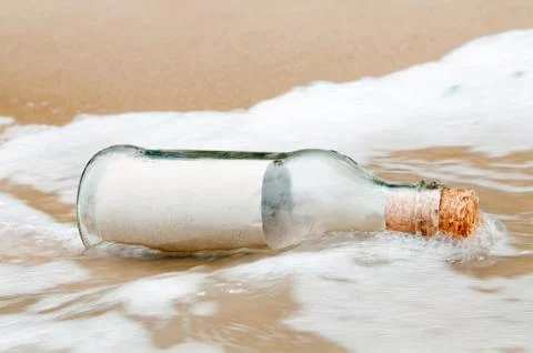 Message in a bottle Stock Photos
