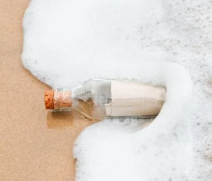 Message in a bottle Stock Photos