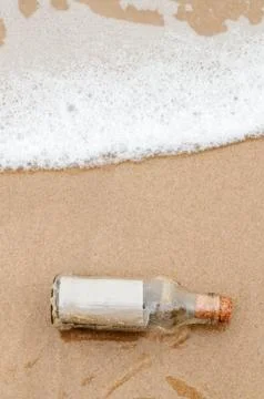 Message in a bottle Stock Photos