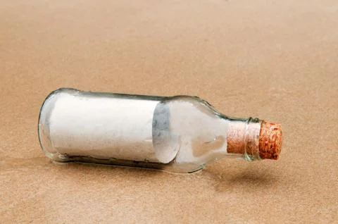 Message in a bottle Stock Photos