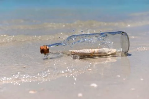 Message in a bottle Stock Photos
