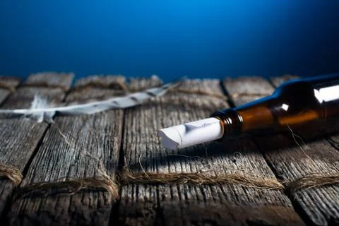 Message in a bottle Stock Photos