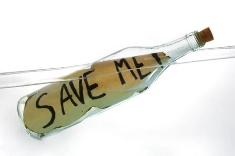 Message in the bottle Stock Photos