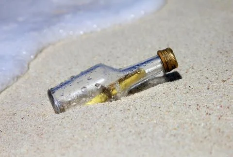 Message in a bottle Stock Photos