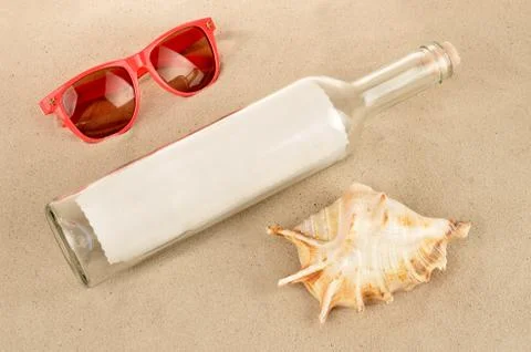 Message in a bottle Stock Photos