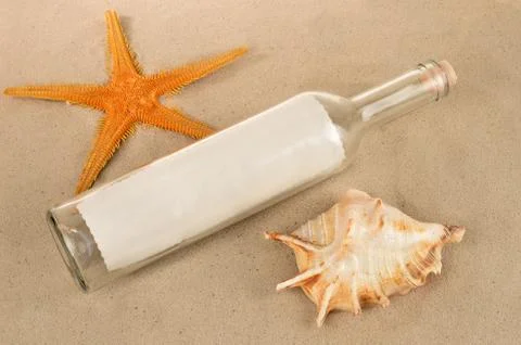 Message in a bottle Stock Photos