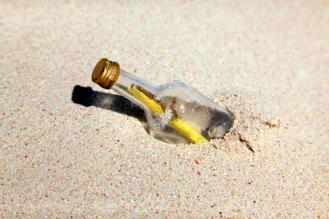 Message in a bottle Stock Photos
