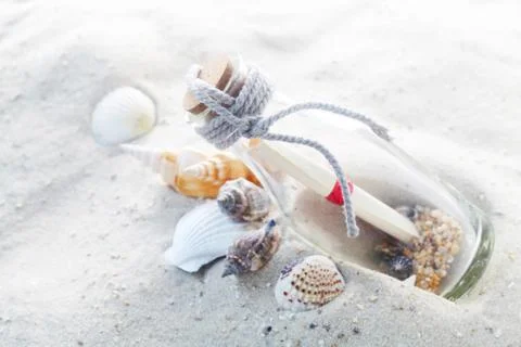 Message In A Bottle Stock Photos