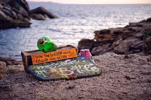 Message in the bottle Stock Photos