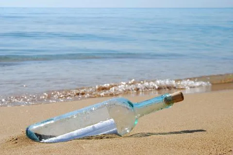 Message in a bottle Stock Photos