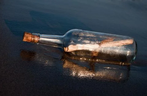 Message in a bottle Stock Photos