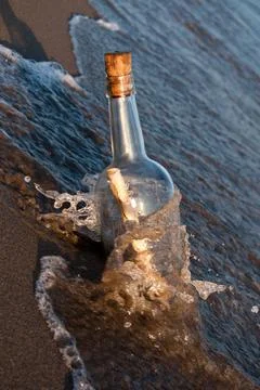 Message in a bottle Stock Photos