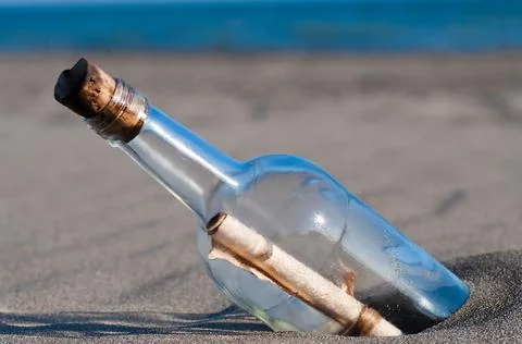 Message in a bottle Stock Photos