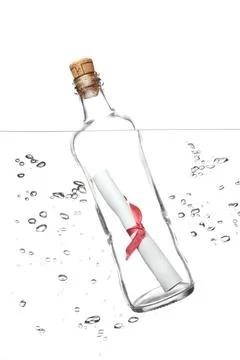 Message in a bottle Stock Photos