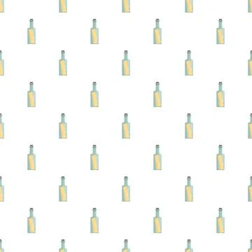 Message in a bottle seamless pattern background drawing Illustrazione stock