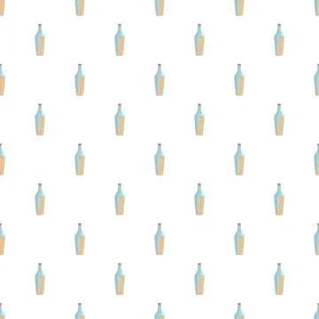 Message in a bottle seamless pattern background Illustrazione stock